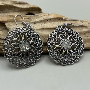 Intricate Silver Filigree Earrings